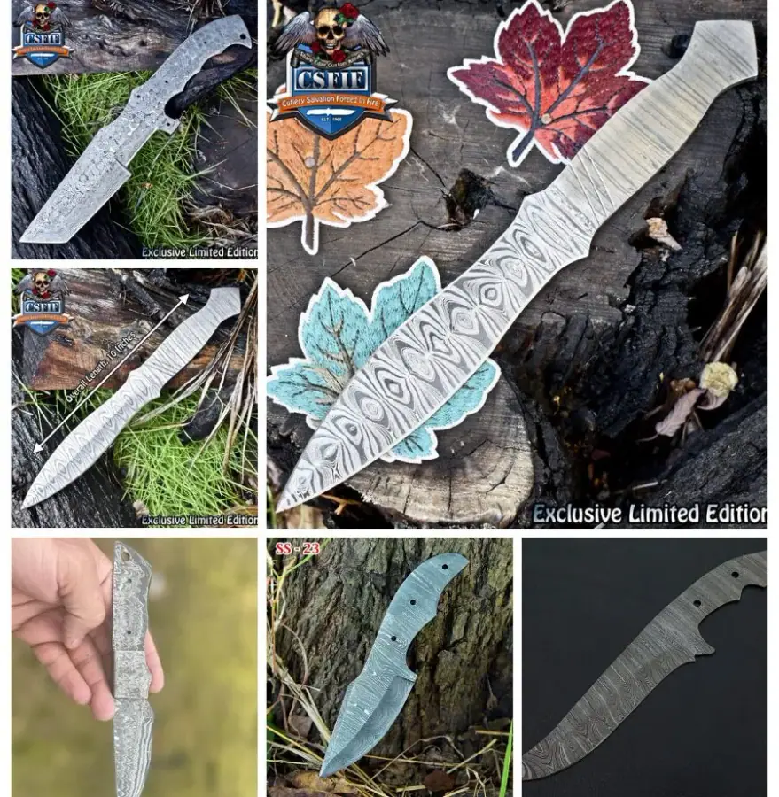 Bowie Knives — Blank Blade Item: 10-Piece